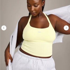 NWT Oner Active Mellow Rib Racer Back Mid Tank Top with Built in Bra